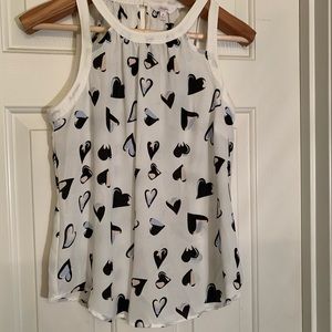 Candie’s Hearts and cut out tank top
